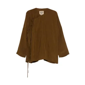 Uma Wang Blouses, female, Brown, Size: M Tanesha Top