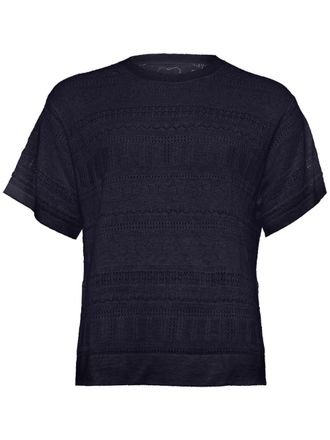 Eres Ambroise lace cashmere T-shirt - Blue