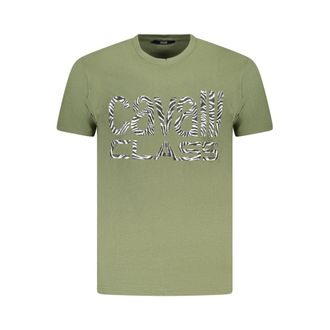 Cavalli Verde Katoenen Heren T-Shirt