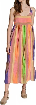 Devotion Twins Iaspis Strappy Tie Back Midi Dress In Beige