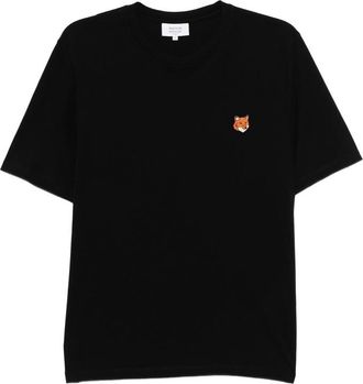 Maison Kitsun&eacute; Embroidered-logo Patch T-shirt