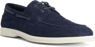 Dune London Mens Boldman - Tan Suede Boat Shoes - Navy - Size UK 10
