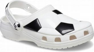 OEM Zuecos Crocs Classic Soccer Ball Para Ni&ntilde;os T 210023 C10eu 2728 Blanco Negro