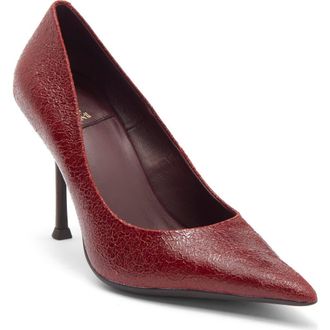 Jeffrey Campbell Risk Taker Pointed Toe Pump in Red Crackle at Nordstrom Rack, Size 5.5