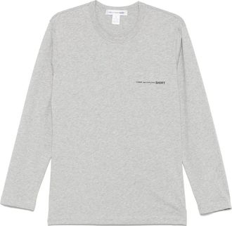 Comme Des Garçons logo-print T-shirt - men - Cotton - S - Grey