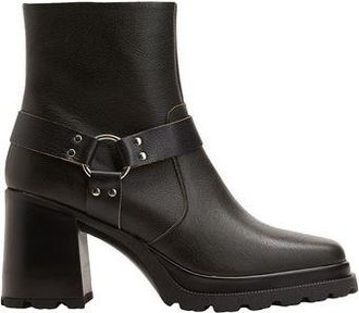 8 by YOOX LEATHER BUCKLE-DETAIL ANKLE BOOT
