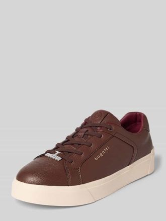 Bugatti Sneaker mit Label-Details Modell Gunter in Dunkelbraun, Gr&ouml;&szlig;e 40