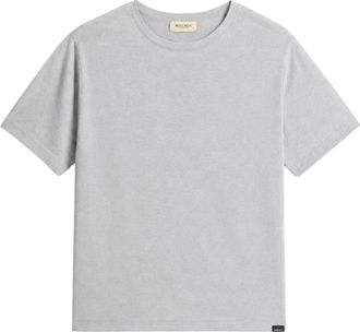 Woolrich Gebreid T-shirt - Heren - T-shirts - Grijs - S - Katoen - Tops