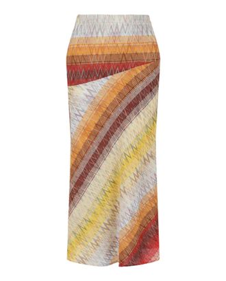 M Missoni Chevron Print Midi Skirt