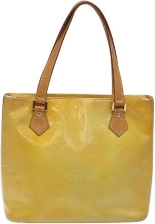 Louis Vuitton Tweedehands leren Louis Vuitton tassen - Dames - Vintage Handtas - Geel - ONE Size - Leer - Vintage