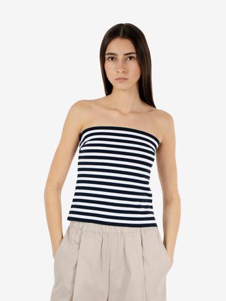 Liviana Conti Top Guenda abisso / bianco