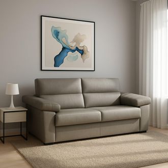 Dmora Sof&aacute; Cama 2 Plazas Quintiliana, Sof&aacute; Convertible Para Sal&oacute;n, Acolchado, Desenfundable, Calidad 100% Made In Italy, 205x95 H100 Cm, T&oacute;rtola - Dmora