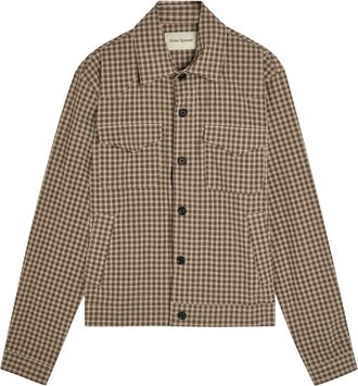 Oliver Spencer Checked Stretch-cotton Jacket - Brown - XL