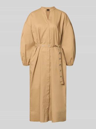 Boss Orange by Hugo Boss BOSS Orange Flie&szlig;endes Freizeitkleid aus reiner Baumwolle Modell C_DELLYS in Beige, Gr&ouml;&szlig;e 34