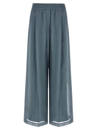 Brunello Cucinelli Blue Loose Track pants