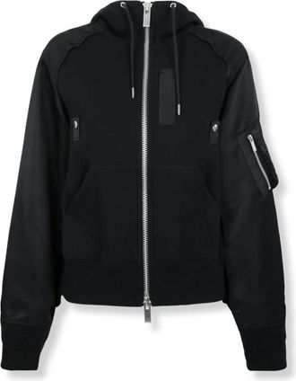sacai Sudadera con capucha Sponge Sweat - Sweatshirts & Hoodies - Mujer - Negro - M