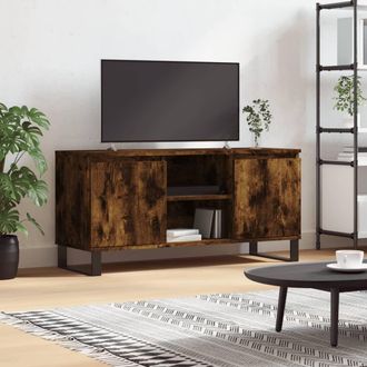 vidaXL Mueble De Tv Madera De Ingenier&iacute;a Roble Ahumado 104x35x50 Cm Vidaxl