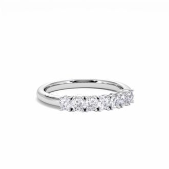 The Diamond Store Chloe 18K White Gold 7 Stone Diamond Eternity Ring 0.75CT PK