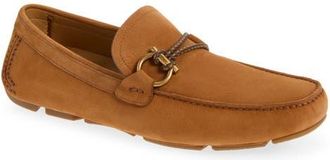 Ferragamo Front 4 Driving Shoe in Naturale Caramello Biscotto at Nordstrom, Size 10.5