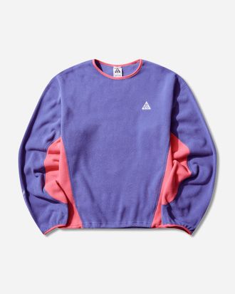 Nike Men s ACG Wolf Tree Fleece Crewneck Sweatshirt Persian Violet / Hyper Pink