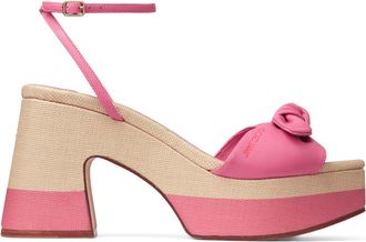 Jimmy Choo London Ricia 95 Leather Platform Sandals Size 37