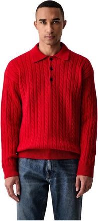 Msgm Round-neck Truien - Heren - Ronde hals truien - Rood - S - Wol - Truien & Vesten
