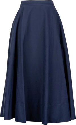 Cruna Rich Blue A-Line High Waist Skirt