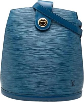 Louis Vuitton Pre-owned Cluny - Dames - Vintage Tas - Blauw - ONE Size - Leer - Vintage