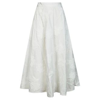 Rotate ROTATE Birger Christensen, Midi Skirts, female, White, Size: XS Flower Maxi Skirt