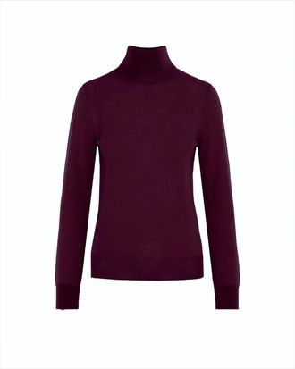 Beatrice .B Luxe Wol Zijde Kasjmier Trui - Dames - Coltruien - Paars - XS - Wol - Truien & Vesten