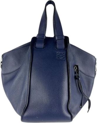 Loewe Pre-owned Handbags, female, Blue, Size: ONE SIZE Pre-owned Leather Handbag