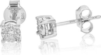 Vir Jewels 1/8 cttw Lab Grown Diamond Composite Earrings in Sterling Silver With Push Backs For Women