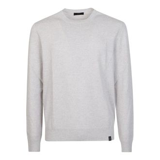 Fay Round Neck Sweater - - Knitwear - Uomo - Grigio - M
