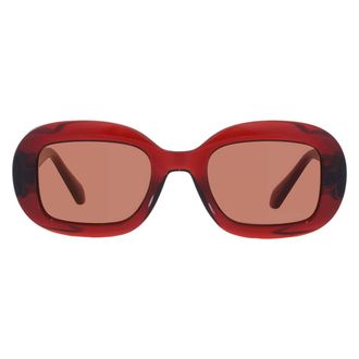 Ferragamo Red Oval Ladies Sunglasses SF2038S 224 51