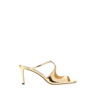 Jimmy Choo London Anise 75 Mules - female - Jimmy Choo - Heeled Mules - Yellow - 4 UK - Shoes
