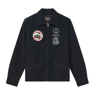 Deus Light Jackets, male, Black, Size: S Fugazi Souvenir Jacket