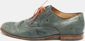 Tod's Tods Green Leather Lace Up Brogues