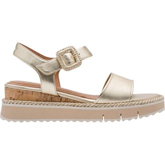 Tamaris Sandalen met sleehak, in leer