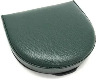 Valextra Green Leather Coin Purse/Coin Case (Pre-Owned)