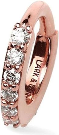 Lark & Berry 14kt rose gold small Modernist diamond hoop earring - women - Lab Grown Diamond/14kt Rose Gold - One Size - Pink