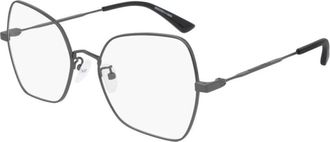 Alexander McQueen Stijlvolle Damesbril Mq 0228Oa 001 - Dames - Brillen - Zwart - 55 MM - Accessoires