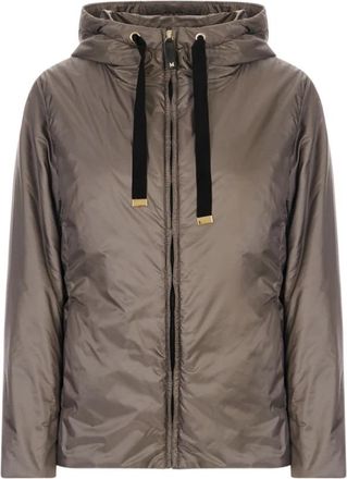 Max Mara Greenh Jas - Dames - Zomerjassen - Grijs - M - Leer - Jassen