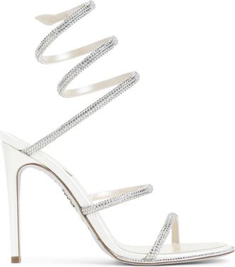 Rene Caovilla Chandelier Sandalen - Dames - Sandalen met hakken - Grijs - 38 1/2 EU - Leer - Schoenen