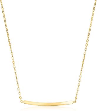 Canaria Canaria Italian 10kt Yellow Gold Bar Necklace