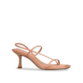 Steve Madden Womens Satin Locke Tan Sandals - Size UK 4