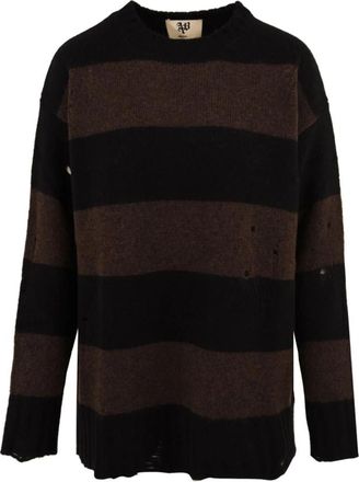 Aniye By Aly Sweater - Dames - Ronde hals truien - Bruin - XS - Wol - Truien & Vesten