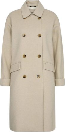 Mos Mosh Mmvenice Wool Coat - Dames - Mantel - Grijs - XL - Wol - Jassen