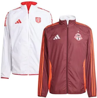 adidas Mens adidas Red/White Toronto FC 2025 Anthem Reversible Full-Zip Jacket at Nordstrom, Size X-Large