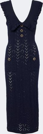 Alessandra Rich Knitted virgin wool midi dress
