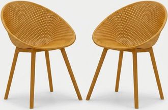 Les Tendances Set De 2 Sillas De Jard&iacute;n De Polipropileno Ibiza - Naranja